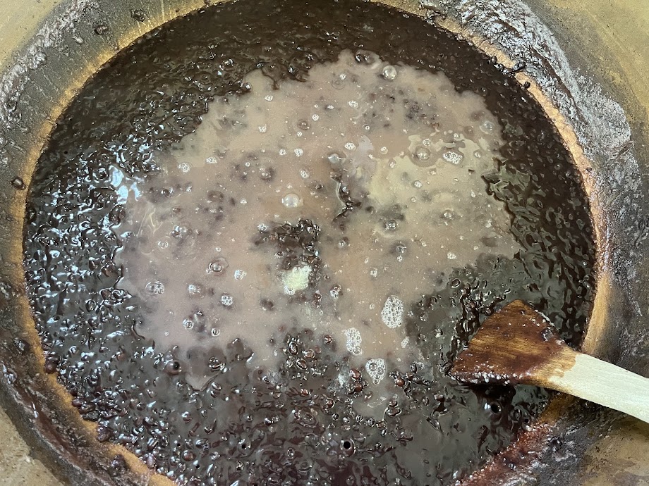 どら焼きのあんこに寒天類を加える