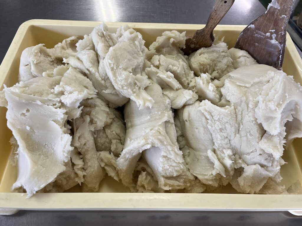 番重に取った練切