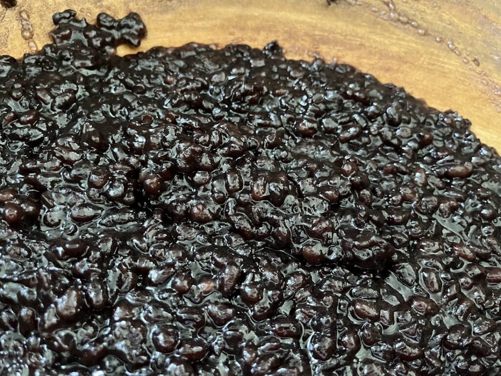 水あめを加えた最中餡