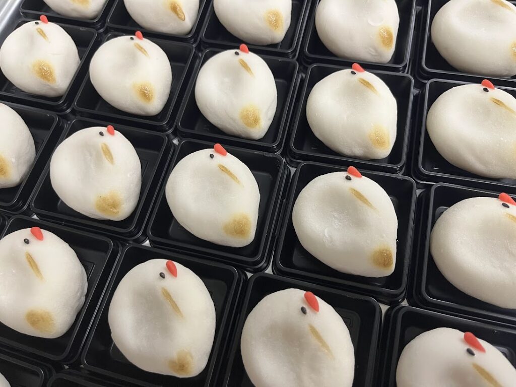 上生菓子鶴の完成