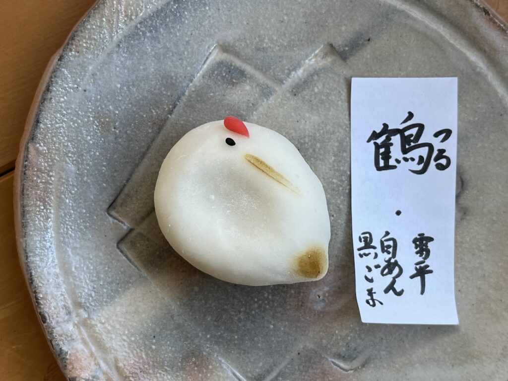上生菓子鶴の完成２
